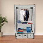 Opvouwbare Kledingkast | Campingkast | 90x47x163 | Grijs, Caravans en Kamperen, Campingkast, Info@lendo-online.eu, Nieuw, Lendo Online