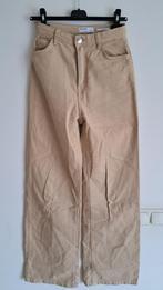 Bershka beige wide leg broek, Kleding | Dames, Beige, Zo goed als nieuw, Maat 36 (S), Lang