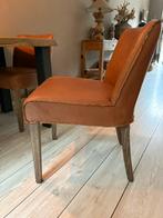 4 eetkamer stoelen - cognac kleur, Huis en Inrichting, Stoelen, Ophalen, Bruin