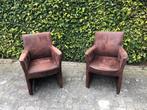 Eetkamerstoelen met wieltjes, Huis en Inrichting, Ophalen, Gebruikt, Twee, Bruin
