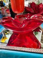 G. E. V. Murano glazen asbak rood Sommerso jaren 60, Antiek en Kunst, Ophalen of Verzenden