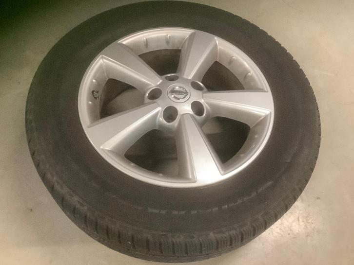 Aluminium velgen met winterbanden., Auto-onderdelen, Banden en Velgen, Banden en Velgen, Winterbanden, 17 inch, 225 mm, Gebruikt