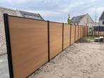 11,2 meter composiet schutting eiken met palen, Kunststof, Vlotbrugweg 19a in Almere, Compoziet B.V., 6 meter of meer