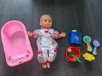 Babypop met badje en accessoires, Ophalen of Verzenden, Gebruikt, Babypop