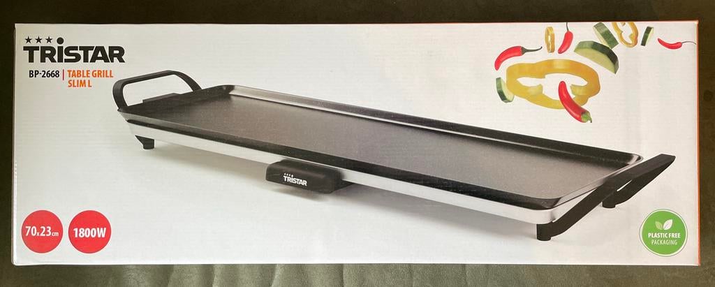 Tristar BP-2668 Tafelgrill Slim L - Nieuw in doos, Ophalen, Nieuw, Tafelgrill
