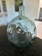 Flesvaas glas turqoise middelgroot, Minder dan 50 cm, Glas, Gebruikt, Ophalen of Verzenden