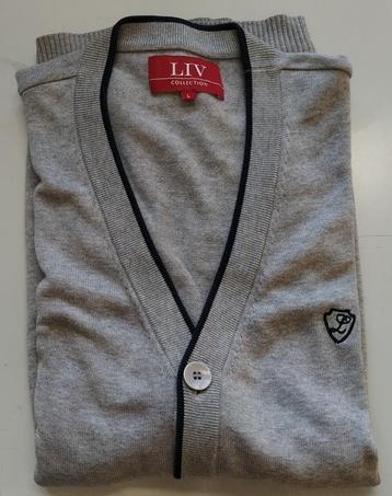 Te Koop: Een 100% katoenen grijs vest, maat L. beschikbaar voor biedingen