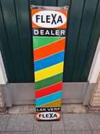 Emaille bord flexa dealer reclamebord emaille flexa lak verf, Verzamelen, Ophalen of Verzenden, Zo goed als nieuw, Reclamebord