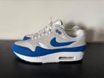 Nike air Max 1 royal blue anniversary maat 40.5, Kleding | Heren, Schoenen, Verzenden, Nieuw, Blauw