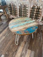Industrieel Inklapbaar Tafeltje - 60cm, Minder dan 45 cm, Minder dan 55 cm, Gebruikt, Rond