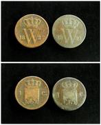 Lot 1 Cent 1821 Utrecht & 1 Cent 1827 Utrecht (4000 slechts, Postzegels en Munten, Munten | Nederland, Setje, Koning Willem I