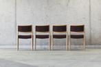 4 Niels Otto Møller Model 80 Stoelen - Gerestaureerd, Ophalen, Bruin, Zo goed als nieuw, Vier