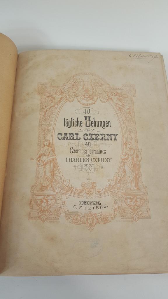 40 Tägliche Uebungen, Czerny antieke bladmuziek, Peters. 5A9, Muziek en Instrumenten, Bladmuziek, Gebruikt, Artiest of Componist