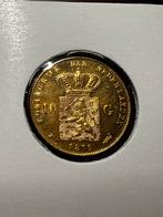 Gouden tientje Willem III 1879, Postzegels en Munten, Munten | Nederland, Goud, Ophalen of Verzenden, Koning Willem III, 10 gulden