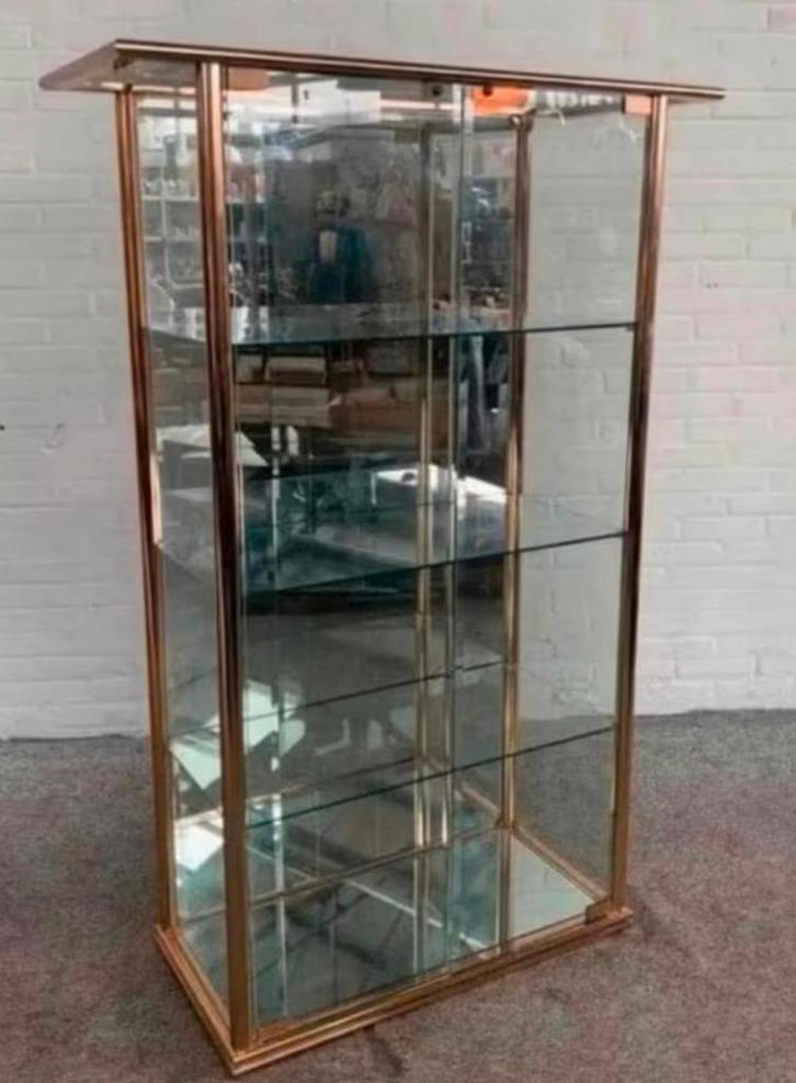 Kast schitterende Vitrine van Renato Zevi Italië jaren 70., Huis en Inrichting, Kasten | Vitrinekasten, Ophalen of Verzenden