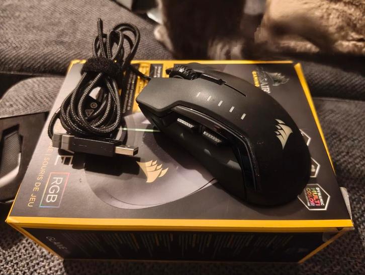 Corsair Glaive RGB Muis, Computers en Software, Muizen, Gebruikt, Muis, Rechtshandig, Bedraad, Ergonomisch, Gaming muis, Ophalen of Verzenden