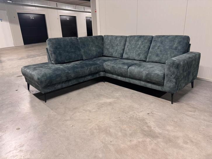 ZGAN Prachtige Hoekbank Blauw/ Groen GRATIS BEZORGING, Huis en Inrichting, Banken | Bankstellen, Zo goed als nieuw, Hoekbank, Vierpersoons of meer