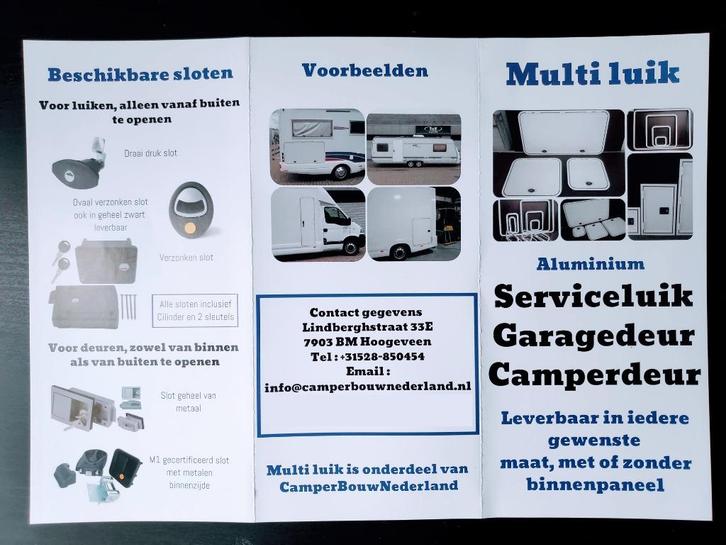 Serviceluik (aluminium) op maat Camperdeur (aluminium) op ma, Caravans en Kamperen, Camper-accessoires, Nieuw, Ophalen
