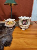 Set van 2 Vintage V. Bassi Bloempotten Keramiek Rozen, Antiek en Kunst, Ophalen of Verzenden