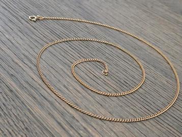 Mooie gouden ketting 14 karaat gourmet schakel 55 cm lengte  beschikbaar voor biedingen