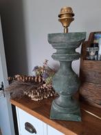 Landelijke houten baluster lamp, Minder dan 50 cm, Ophalen of Verzenden, Zo goed als nieuw, Hout