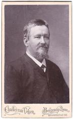 CDV - Man Bard Snor - Foto Charles van Veen Bergen op Zoom, Gebruikt, Foto, Ophalen of Verzenden, Voor 1940