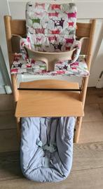 2x mooie originele stokke tripo trapp beuken kinderstoelen, Ophalen, Zo goed als nieuw, Meegroeistoel, Stoelverkleiner