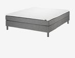 Grijs Tweepersoons Bed jysk boxspring, Huis en Inrichting, Slaapkamer | Bedden, Ophalen, Tweepersoons, Zo goed als nieuw, 200 cm