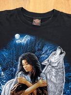 Vintage Rock Eagle t-shirt met wolf wolven - Maat M, Kleding | Dames, Maat 38/40 (M), Zwart, Ophalen of Verzenden, Zo goed als nieuw