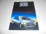 brochure Peugeot 505 modellen 1988, Ophalen of Verzenden, Gelezen, Peugeot