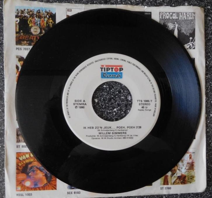 Willem Simmers - ik heb zo'n jeuk & alles kun je krijgen, Cd's en Dvd's, Vinyl | Nederlandstalig, Zo goed als nieuw, Levenslied of Smartlap