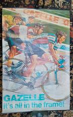 GAZELLE RACEFIETSEN RECLAME, Verzamelen, Ophalen of Verzenden, Zo goed als nieuw, A1 t/m A3, Film en Tv