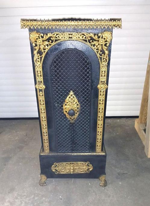 Antieke Art Nouveau kachel uit eind 19e eeuw, Huis en Inrichting, Kachels, Gebruikt, Vrijstaand, Houtkachel, Hout, Ophalen of Verzenden