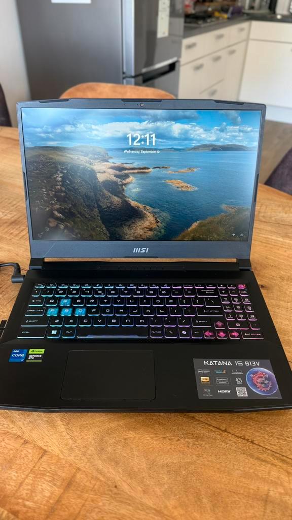 MSI Katana 15 B13VGK-1808NL - RTX 4070 - Intel i7, Computers en Software, Windows Laptops, Zo goed als nieuw, 15 inch, SSD, 4 Ghz of meer