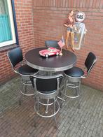 FIFTIES SIXTIES AMERIKAANSE BARKRUKKEN BEL AIR BAR TAFEL, Huis en Inrichting, Barkrukken, Ophalen, 60 tot 90 cm, Met voetsteun