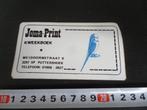 sticker strip parkiet joma-print kweekboek puttershoek, Ophalen, Zo goed als nieuw, Bedrijf of Vereniging