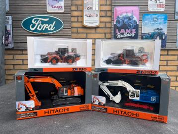 Hitachi graafmachine en laadschop miniaturen Nieuw beschikbaar voor biedingen