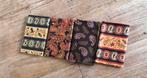 Quiltstof 4x fat quarter, Blauw, 120 cm of meer, Ophalen of Verzenden, Katoen