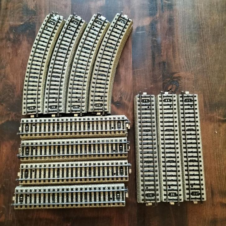 Marklin HO M rails recht en bocht 5106 5100, Hobby en Vrije tijd, Modeltreinen | H0, Gebruikt, Rails, Wisselstroom, Märklin, Analoog