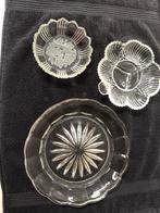 Glazen Schalen Set - Bewerkt Glas, Ophalen of Verzenden