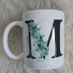 Mok met Letter M en Bloemen, Ophalen of Verzenden, Nieuw