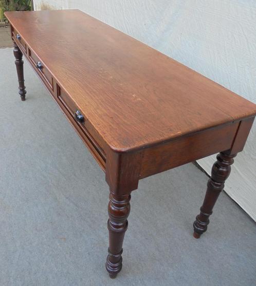 Lange eiken antieke side table  tafel laden, Antiek en Kunst, Antiek | Overige Antiek, Ophalen of Verzenden