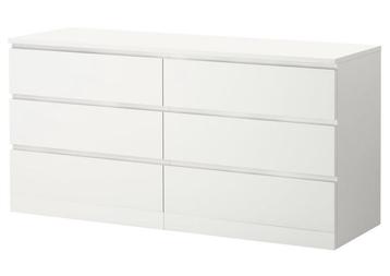 Witte IKEA Ladekast met 6 Laden