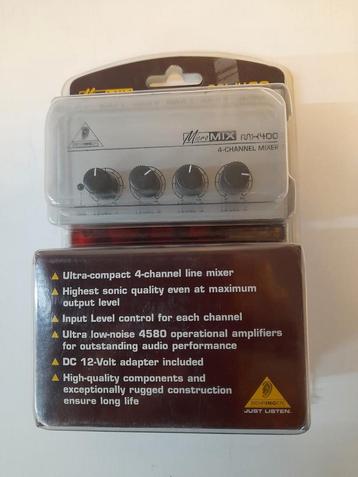 Behringer MicroMIX MX400 4-Kanaals Mixer beschikbaar voor biedingen