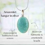 Amazoniet hanger in zilver groot, Overige voorstellingen, -, Blauw, -
