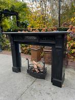Schouw van zwart marmer voor Openhaard gashaard haard mantel, Huis en Inrichting, Haarden, Ophalen, Inbouwhaard, Gashaard