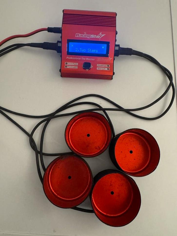 SkyRC Racingstar tyre warmers voor 1:10 (xray serpent losi), Hobby en Vrije tijd, Modelbouw | Radiografisch | Auto's, Gebruikt