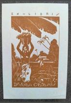 Exlibris Joan Catasús (Frank Alpresa del Rio) (palmboom), Ophalen of Verzenden