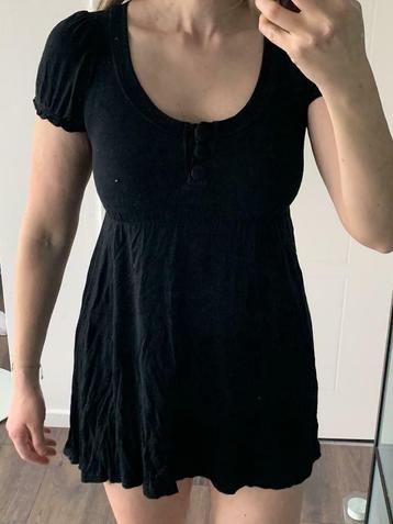 Bijenkorf fashion zwart tuniek jurk hoge taille en pofmouw S beschikbaar voor biedingen