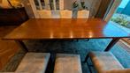 Houten Eettafel met 6 Stoelen - Kasteel Look, Ophalen, Gebruikt, 100 tot 150 cm, 200 cm of meer